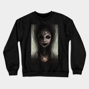 Mysterious Gothic Woman | Gothic Aesthetic | Beautiful Vampire Woman Crewneck Sweatshirt